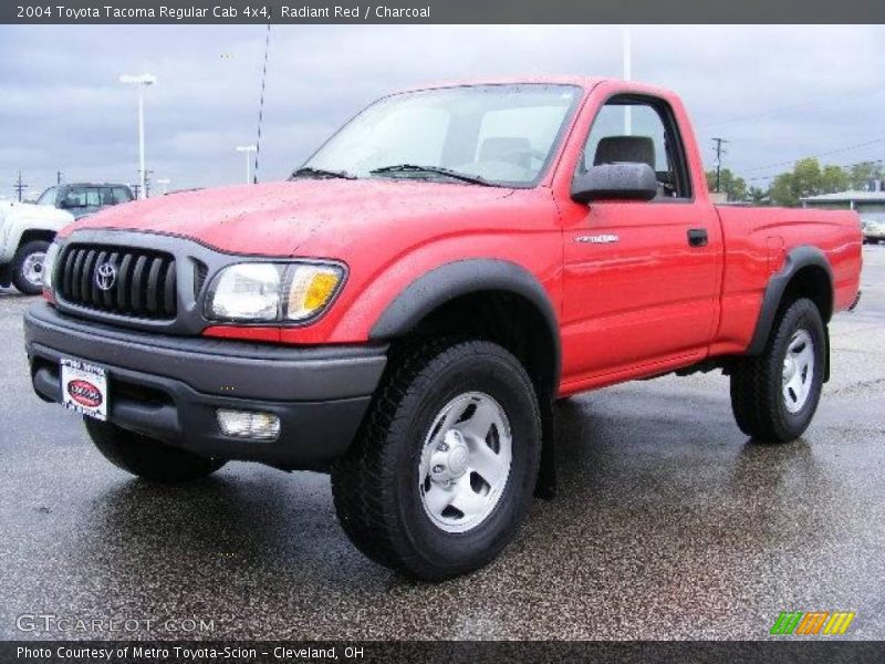 Radiant Red / Charcoal 2004 Toyota Tacoma Regular Cab 4x4