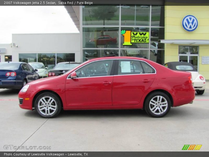 Salsa Red / Pure Beige 2007 Volkswagen Jetta 2.5 Sedan