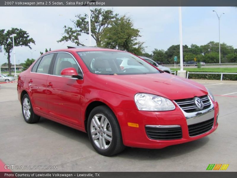 Salsa Red / Pure Beige 2007 Volkswagen Jetta 2.5 Sedan