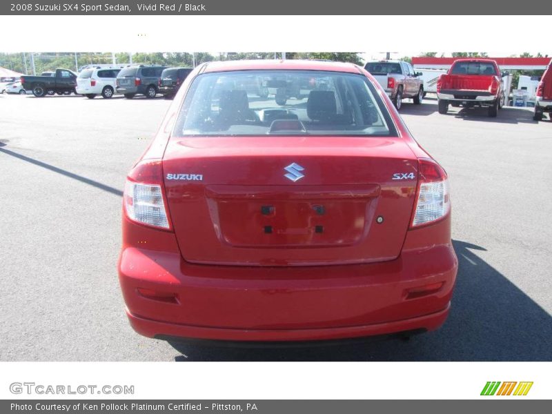 Vivid Red / Black 2008 Suzuki SX4 Sport Sedan