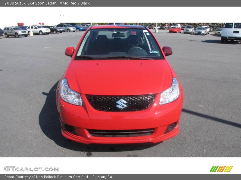 Vivid Red / Black 2008 Suzuki SX4 Sport Sedan