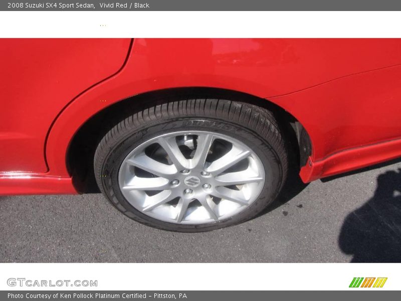 Vivid Red / Black 2008 Suzuki SX4 Sport Sedan