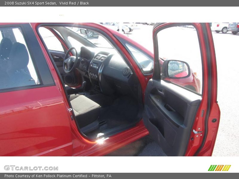 Vivid Red / Black 2008 Suzuki SX4 Sport Sedan