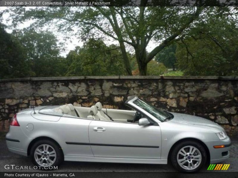 Silver Metallic / Parchment 2007 Saab 9-3 2.0T Convertible