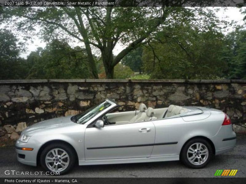Silver Metallic / Parchment 2007 Saab 9-3 2.0T Convertible