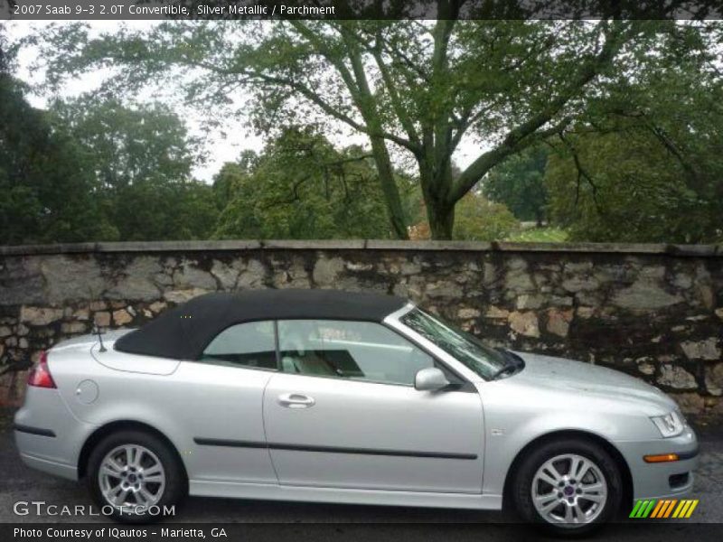 Silver Metallic / Parchment 2007 Saab 9-3 2.0T Convertible