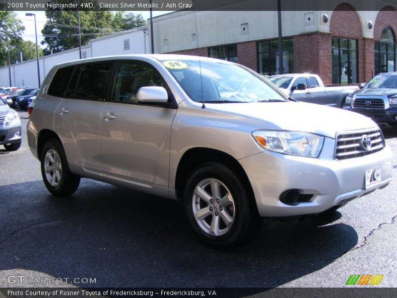 Classic Silver Metallic / Ash Gray 2008 Toyota Highlander 4WD