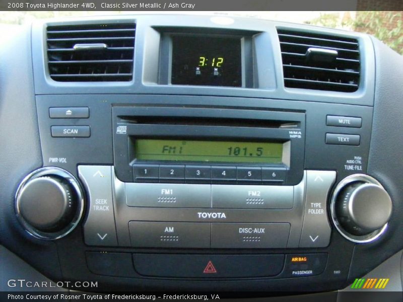 Classic Silver Metallic / Ash Gray 2008 Toyota Highlander 4WD