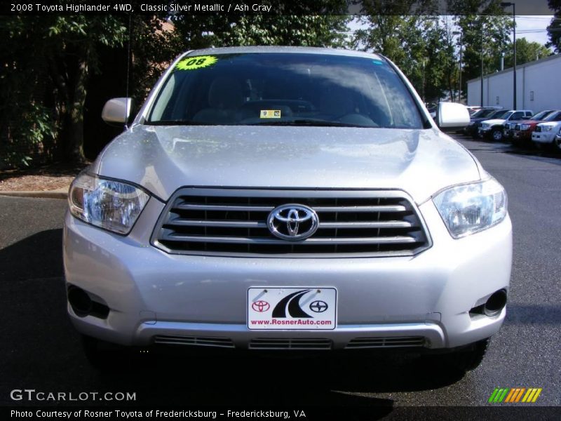 Classic Silver Metallic / Ash Gray 2008 Toyota Highlander 4WD