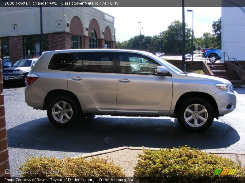 Classic Silver Metallic / Ash Gray 2008 Toyota Highlander 4WD