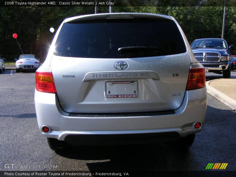 Classic Silver Metallic / Ash Gray 2008 Toyota Highlander 4WD