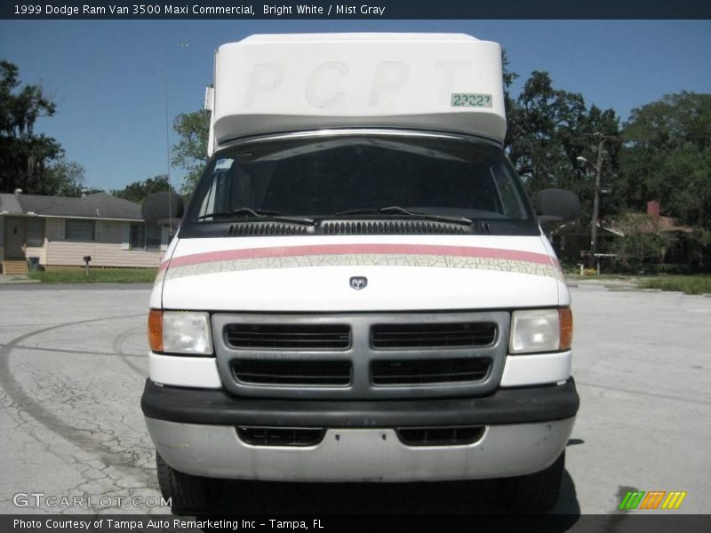 Bright White / Mist Gray 1999 Dodge Ram Van 3500 Maxi Commercial