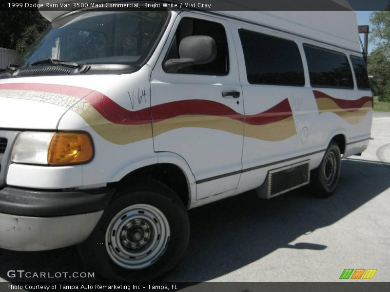 Bright White / Mist Gray 1999 Dodge Ram Van 3500 Maxi Commercial