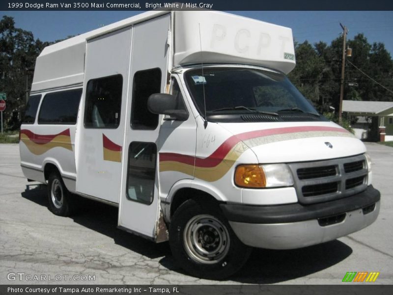 Bright White / Mist Gray 1999 Dodge Ram Van 3500 Maxi Commercial