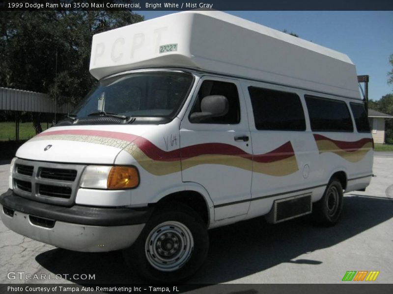 Bright White / Mist Gray 1999 Dodge Ram Van 3500 Maxi Commercial