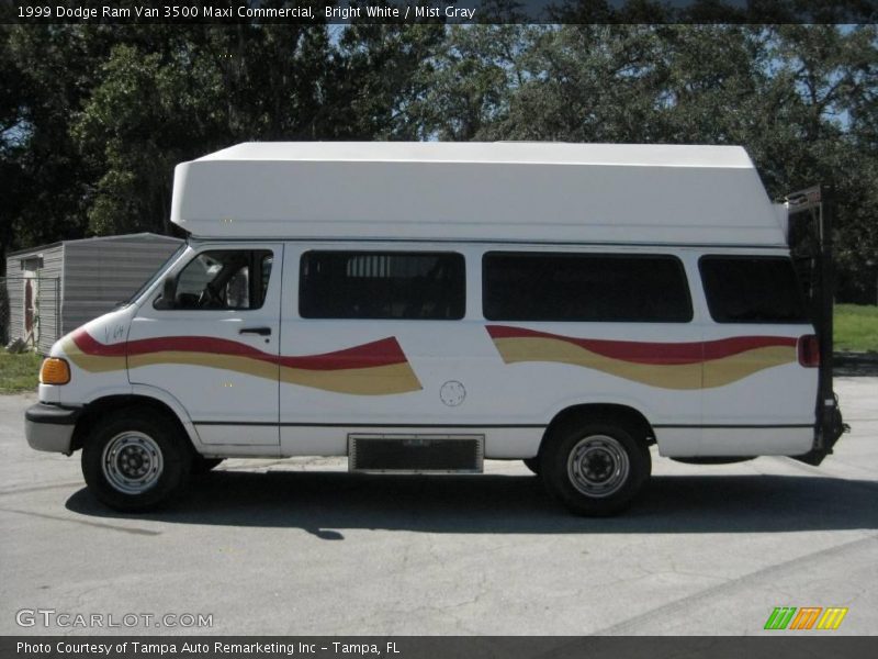 Bright White / Mist Gray 1999 Dodge Ram Van 3500 Maxi Commercial