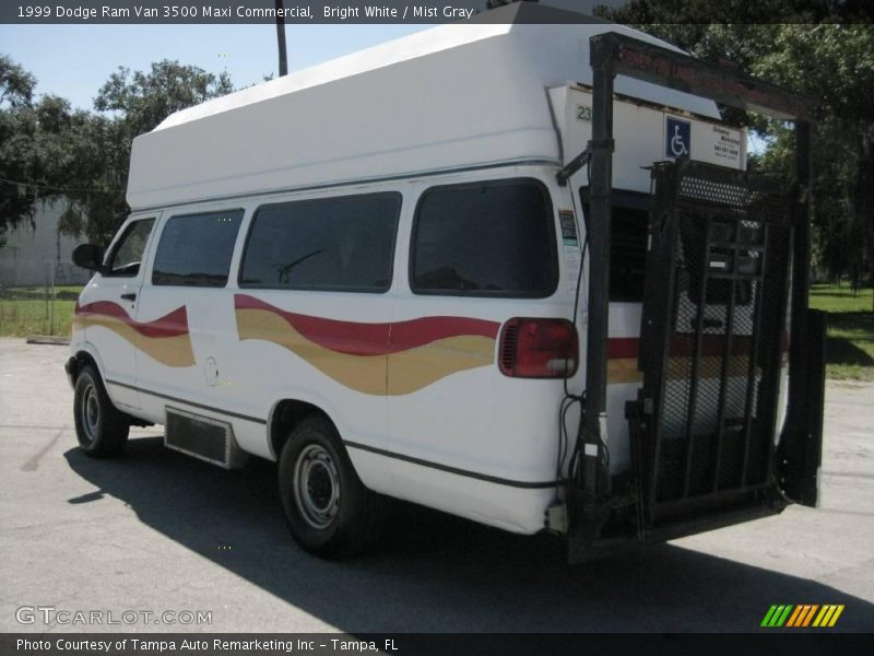 Bright White / Mist Gray 1999 Dodge Ram Van 3500 Maxi Commercial
