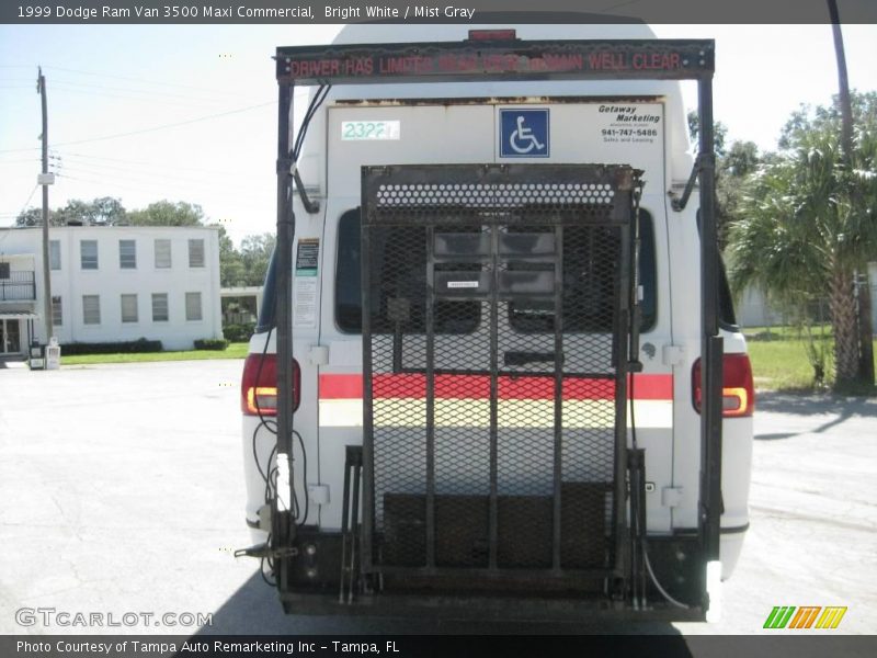 Bright White / Mist Gray 1999 Dodge Ram Van 3500 Maxi Commercial