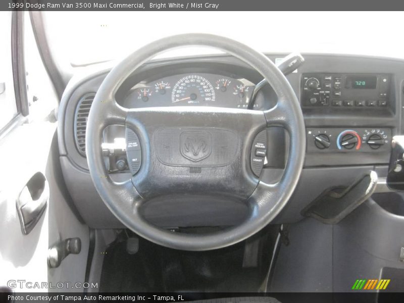 Bright White / Mist Gray 1999 Dodge Ram Van 3500 Maxi Commercial