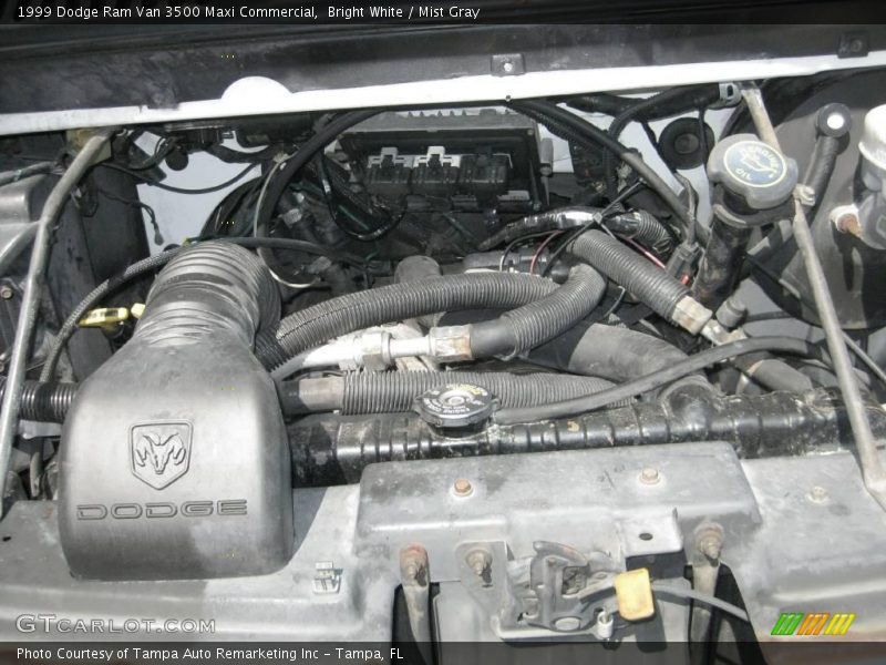 Bright White / Mist Gray 1999 Dodge Ram Van 3500 Maxi Commercial