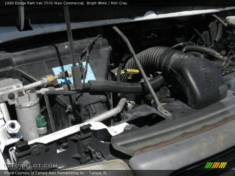Bright White / Mist Gray 1999 Dodge Ram Van 3500 Maxi Commercial