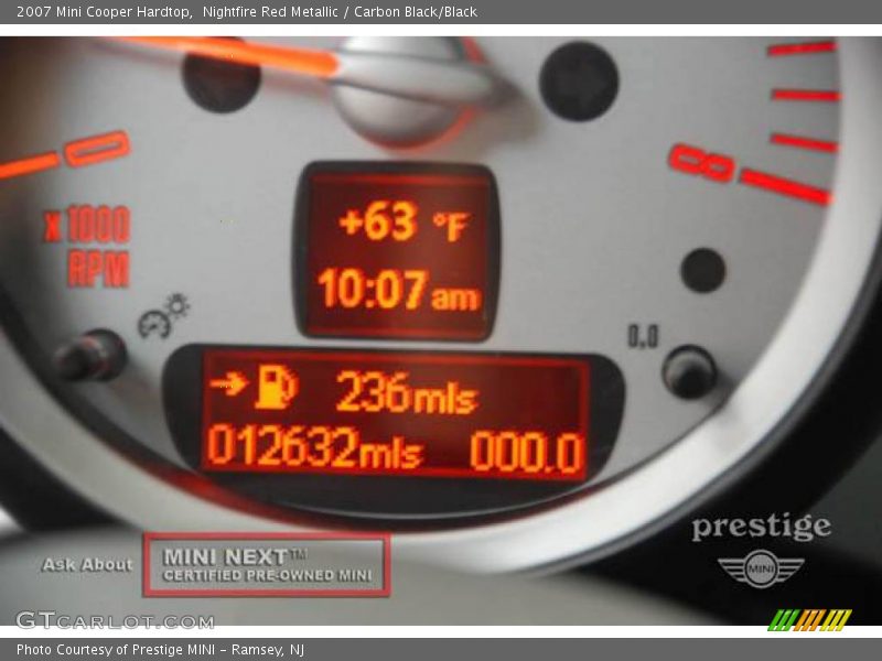 Nightfire Red Metallic / Carbon Black/Black 2007 Mini Cooper Hardtop
