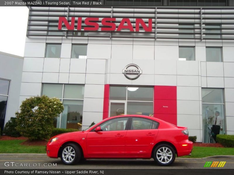 True Red / Black 2007 Mazda MAZDA3 i Touring Sedan