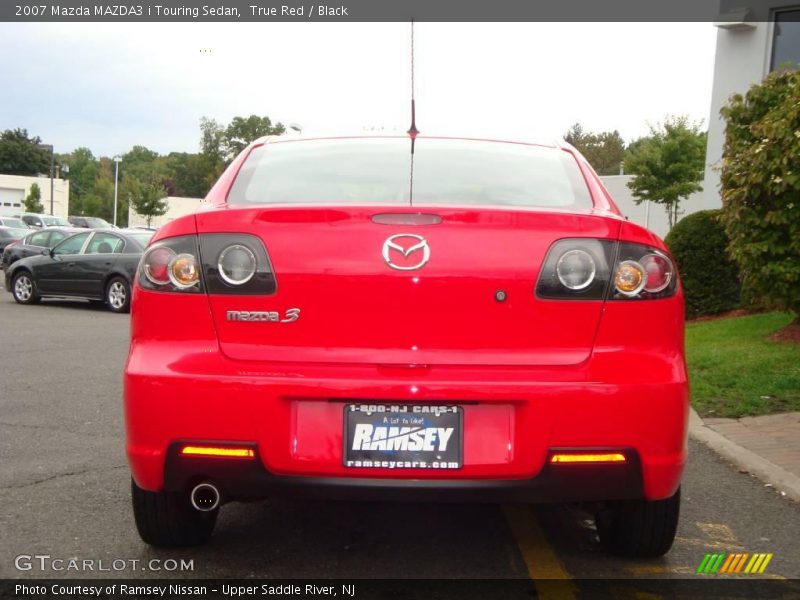 True Red / Black 2007 Mazda MAZDA3 i Touring Sedan