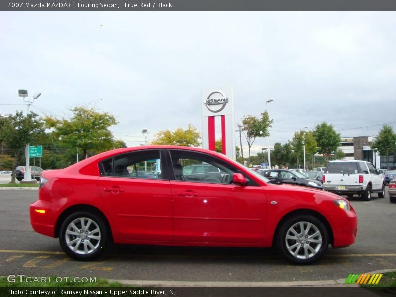 True Red / Black 2007 Mazda MAZDA3 i Touring Sedan