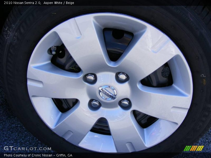 Aspen White / Beige 2010 Nissan Sentra 2.0