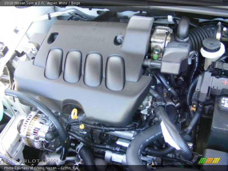 Aspen White / Beige 2010 Nissan Sentra 2.0