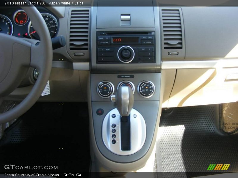 Aspen White / Beige 2010 Nissan Sentra 2.0