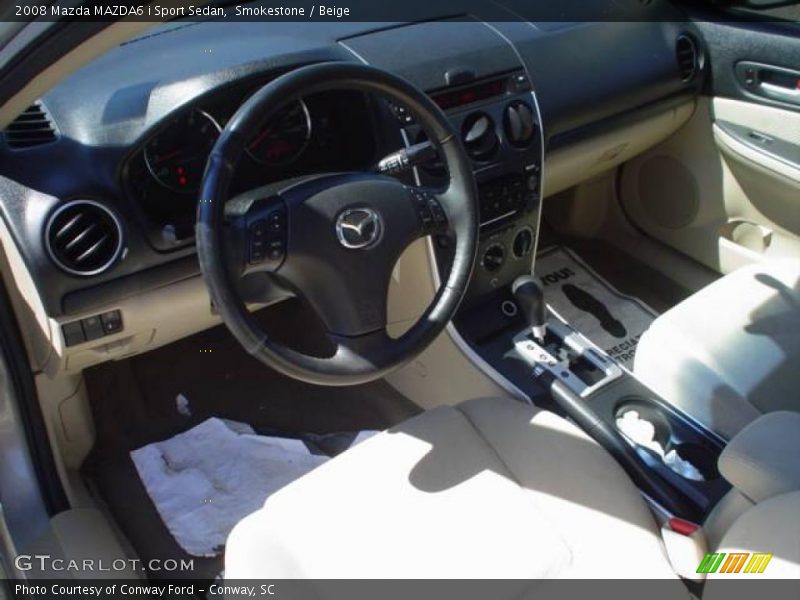 Smokestone / Beige 2008 Mazda MAZDA6 i Sport Sedan