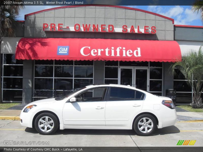 Winter Frost Pearl / Blond 2007 Nissan Altima 3.5 SL
