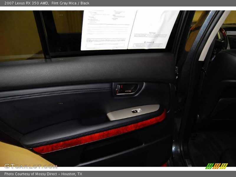 Flint Gray Mica / Black 2007 Lexus RX 350 AWD