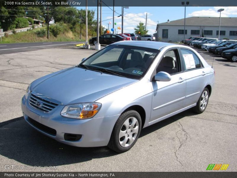 Ice Blue / Gray 2008 Kia Spectra EX Sedan