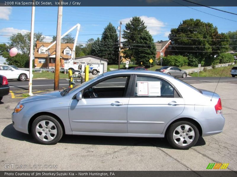 Ice Blue / Gray 2008 Kia Spectra EX Sedan