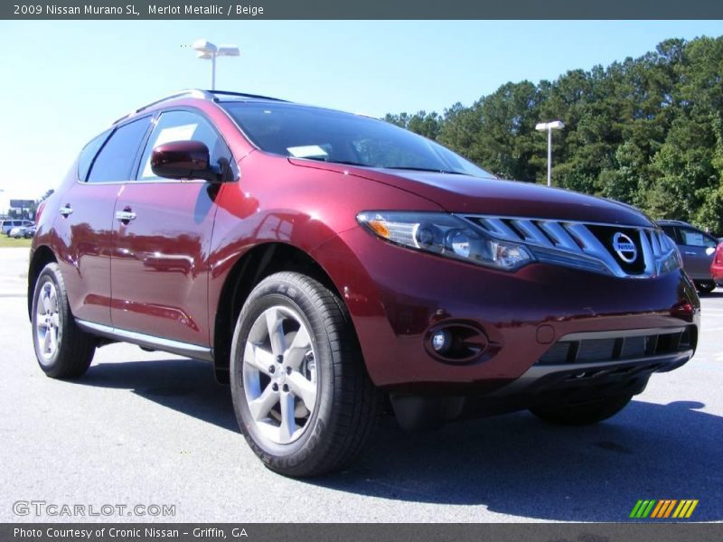 Merlot Metallic / Beige 2009 Nissan Murano SL
