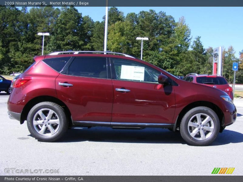 Merlot Metallic / Beige 2009 Nissan Murano SL