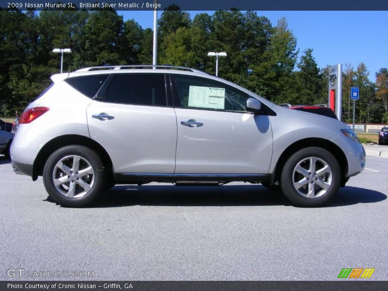 Brilliant Silver Metallic / Beige 2009 Nissan Murano SL