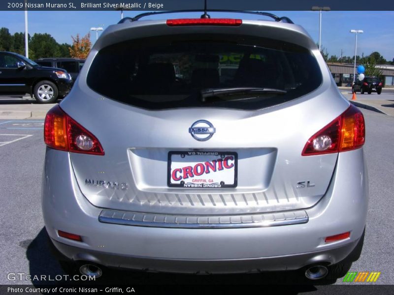 Brilliant Silver Metallic / Beige 2009 Nissan Murano SL