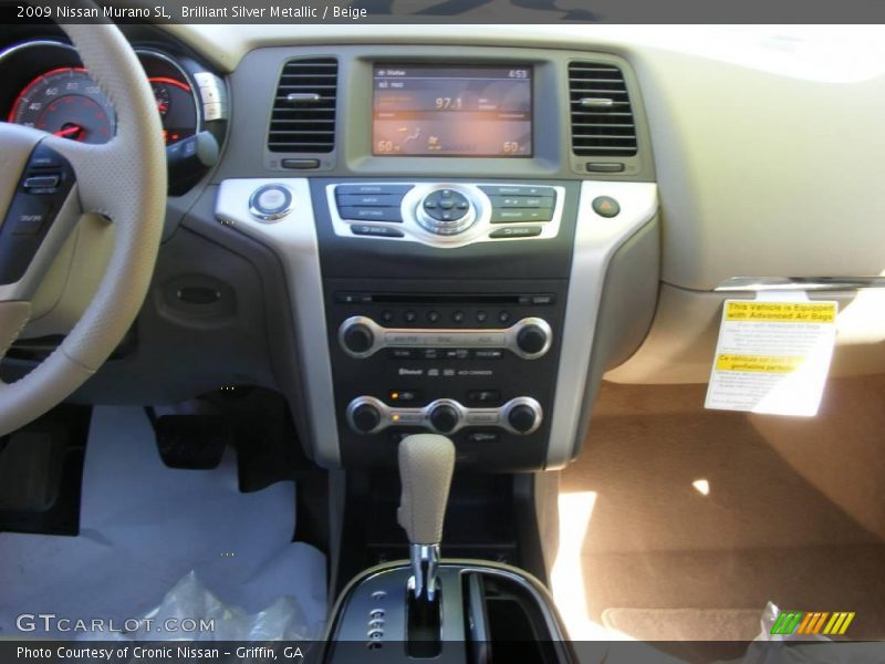 Brilliant Silver Metallic / Beige 2009 Nissan Murano SL