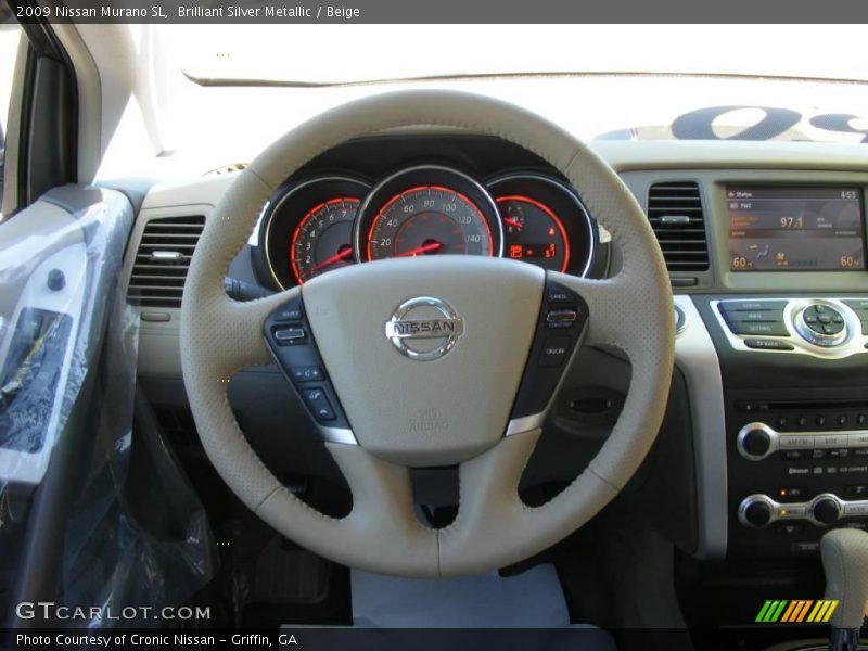 Brilliant Silver Metallic / Beige 2009 Nissan Murano SL