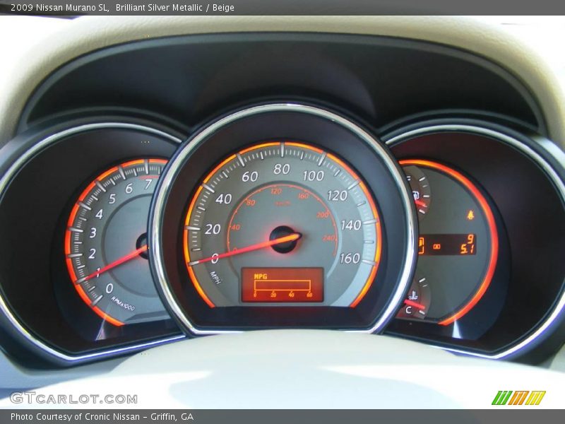 Brilliant Silver Metallic / Beige 2009 Nissan Murano SL