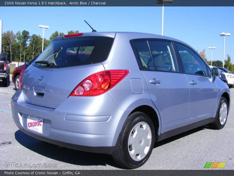 Arctic Blue / Charcoal 2009 Nissan Versa 1.8 S Hatchback