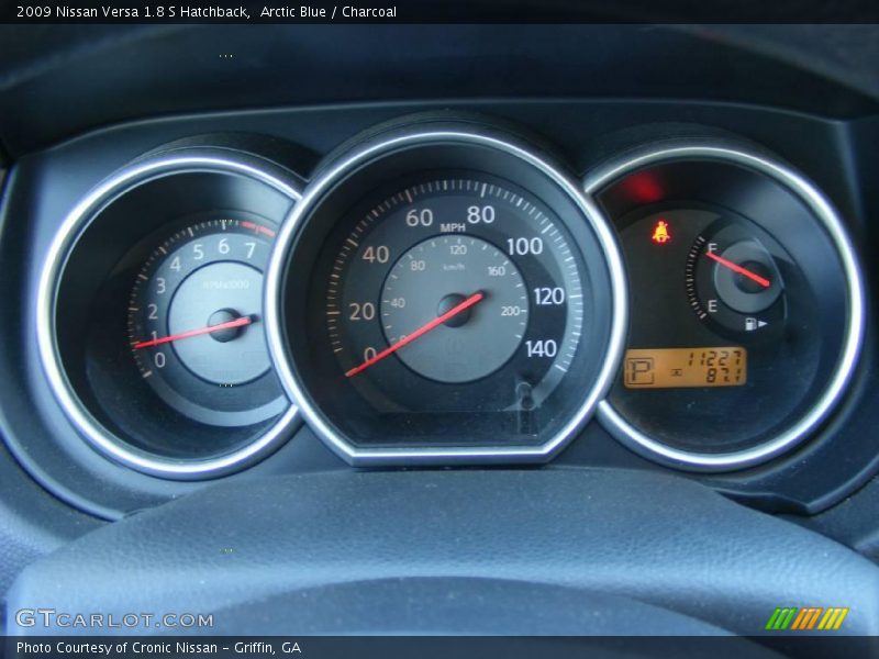 Arctic Blue / Charcoal 2009 Nissan Versa 1.8 S Hatchback