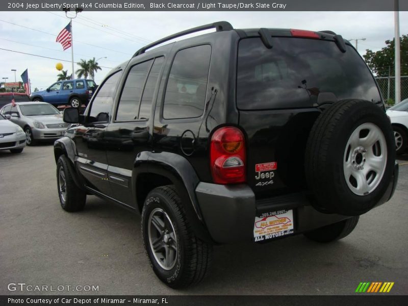Black Clearcoat / Light Taupe/Dark Slate Gray 2004 Jeep Liberty Sport 4x4 Columbia Edition