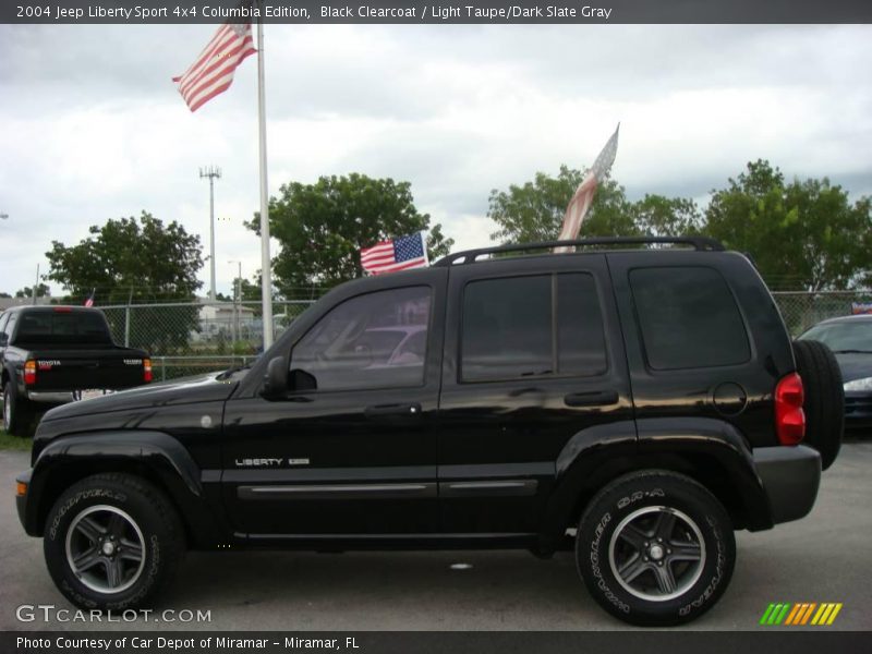 Black Clearcoat / Light Taupe/Dark Slate Gray 2004 Jeep Liberty Sport 4x4 Columbia Edition