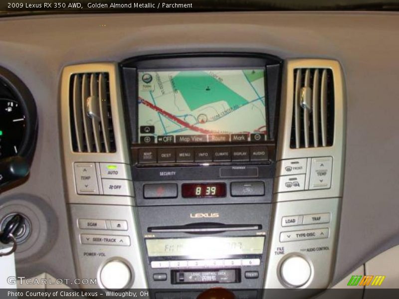Golden Almond Metallic / Parchment 2009 Lexus RX 350 AWD