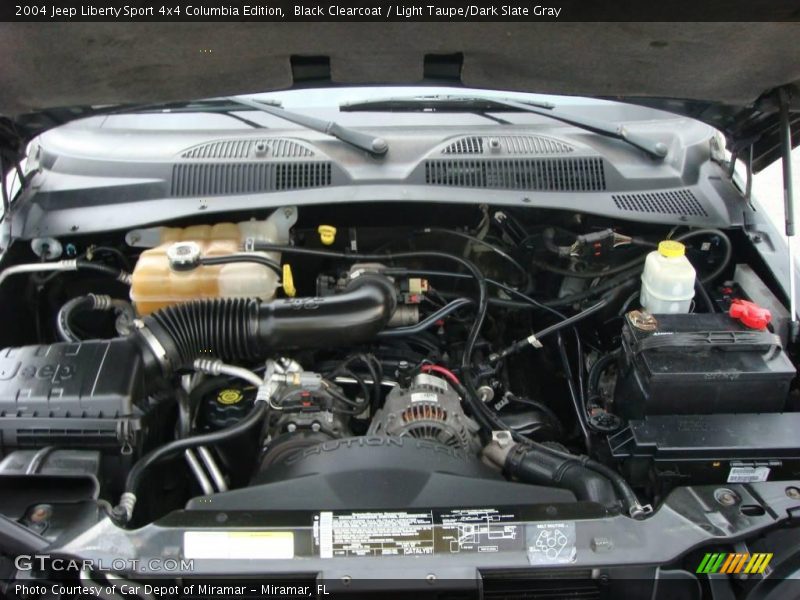 Black Clearcoat / Light Taupe/Dark Slate Gray 2004 Jeep Liberty Sport 4x4 Columbia Edition